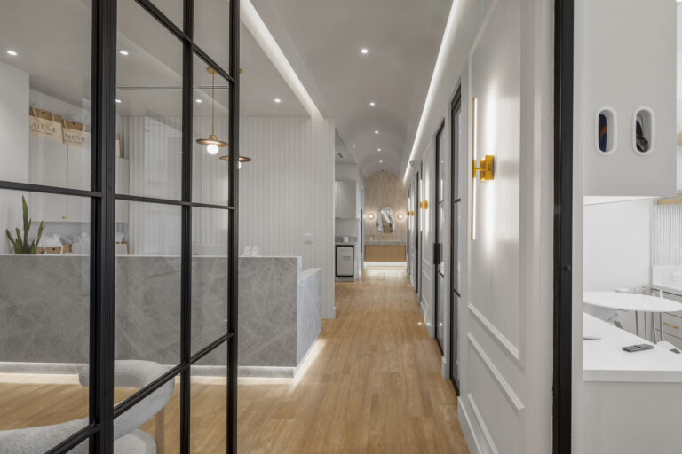 Modern interior with sleek design.