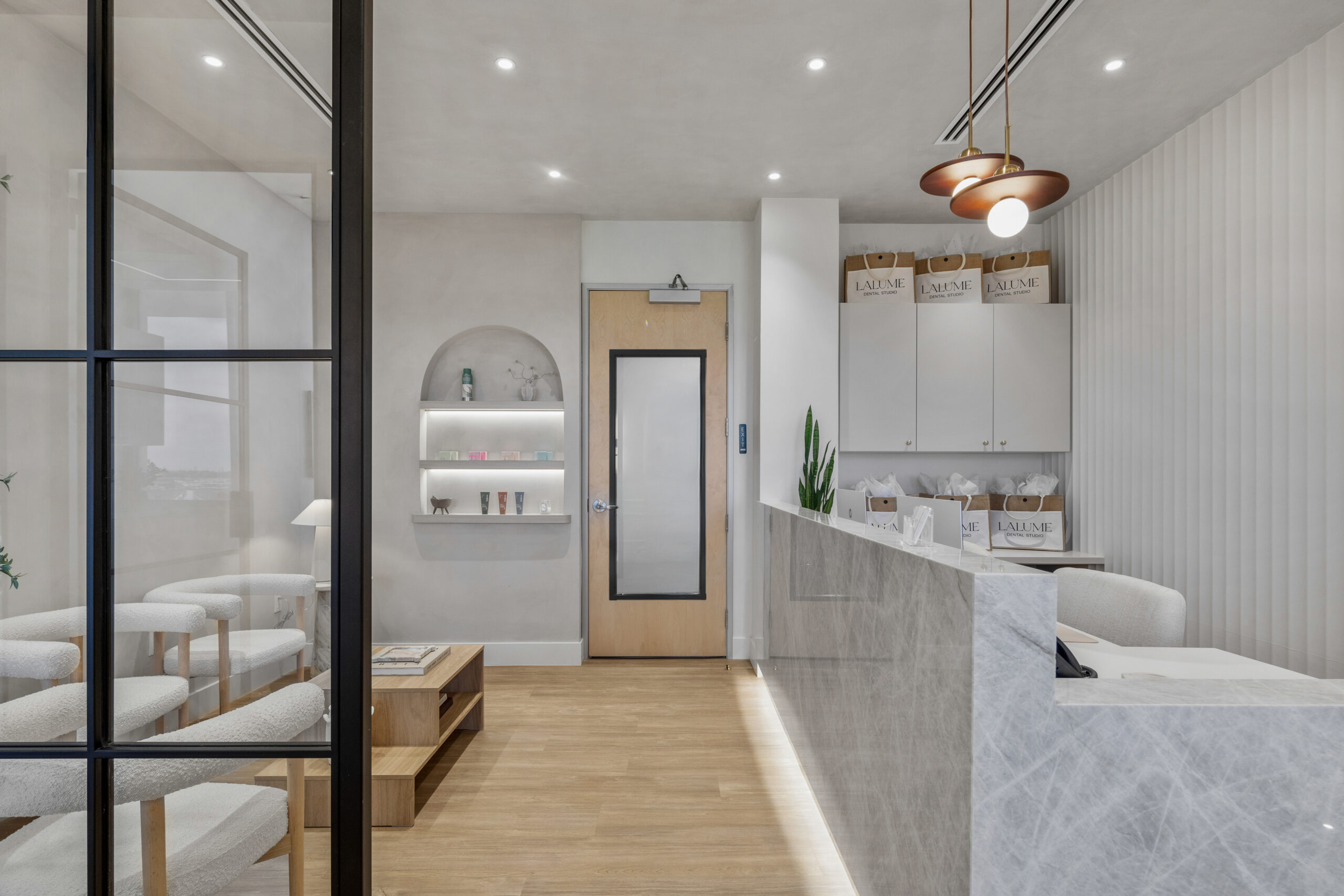 Modern reception area with minimalist design